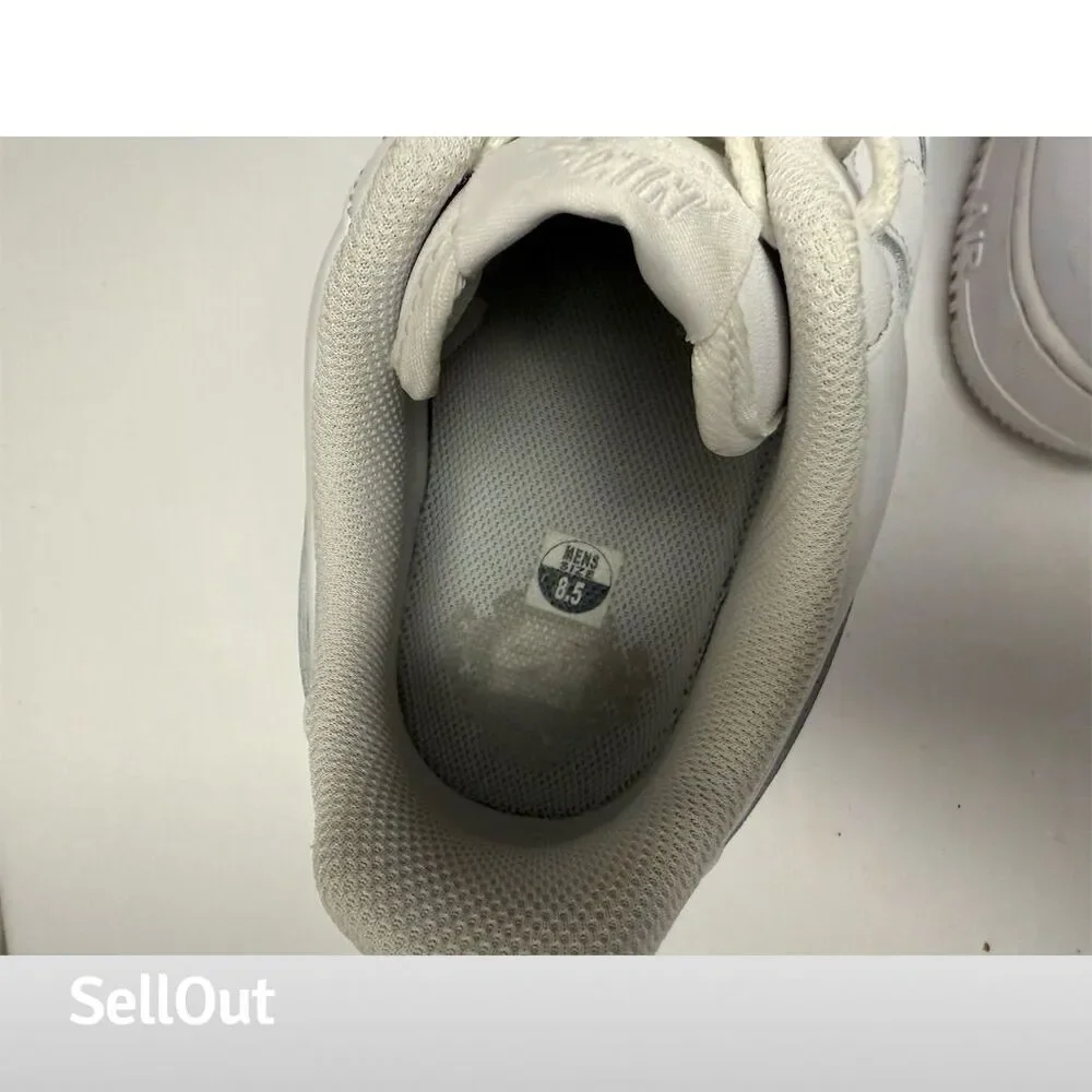 Nike Air Force 1 '07 Low Men's White Sneakers Size 8.5 Casual